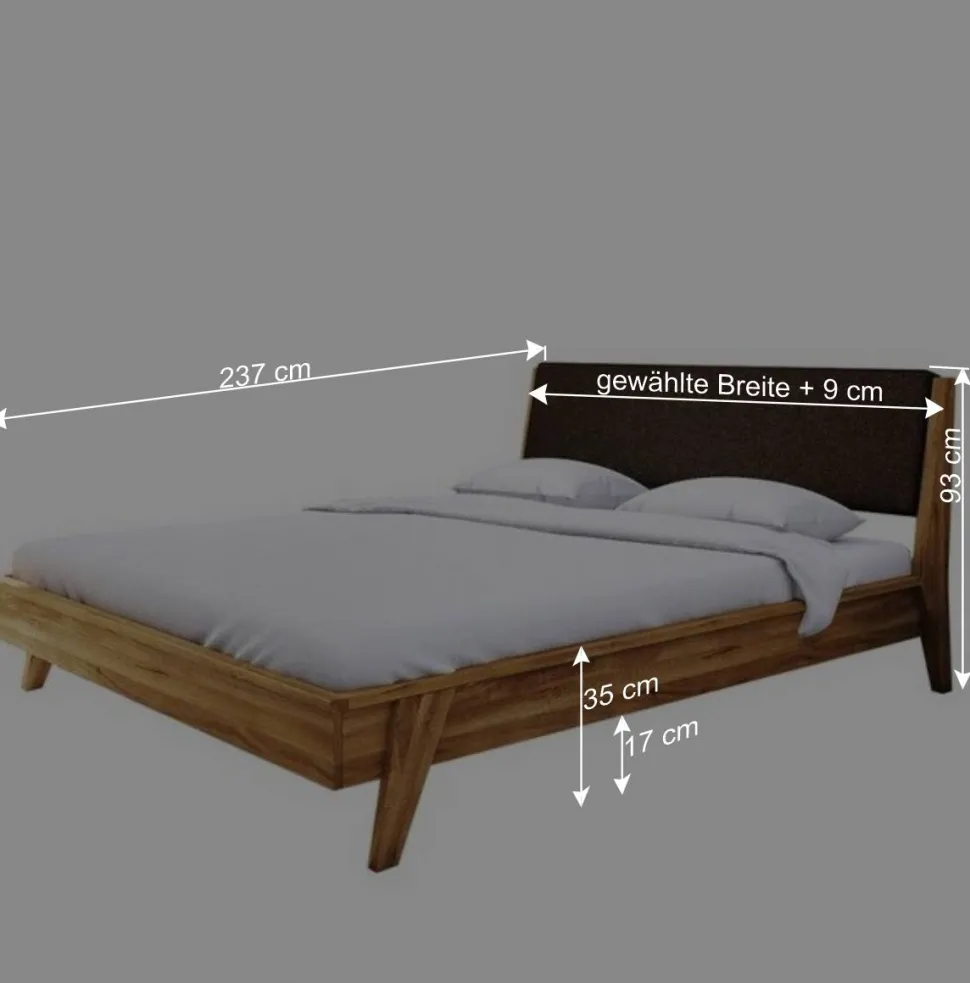 220cm überlanges Bett im Retro-.Design - Hardus