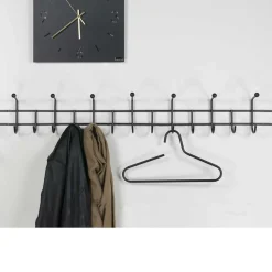 119cm breite Hakenleiste aus schwarzem Stahl - Davadus