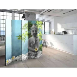 225cm breite Trennwand mit Buddha Motiv - Yulandra