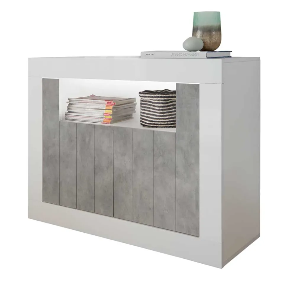 110cm breite Wohnzimmer Kommode zweifarbig - Niris