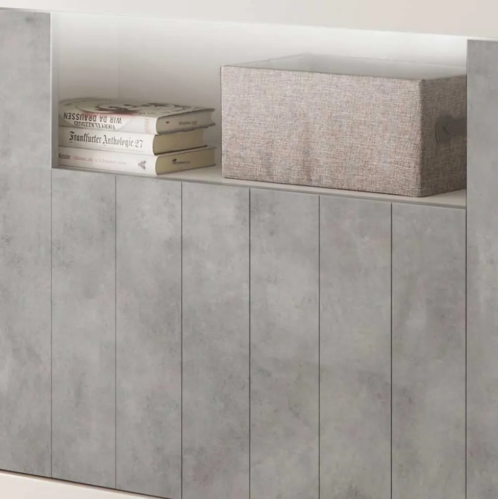 110cm breite Wohnzimmer Kommode zweifarbig - Niris