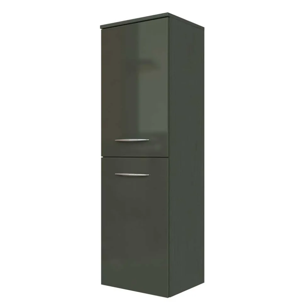 40cm breiter Midischrank fürs Bad Mladen in Hochglanz Dunkelgrau