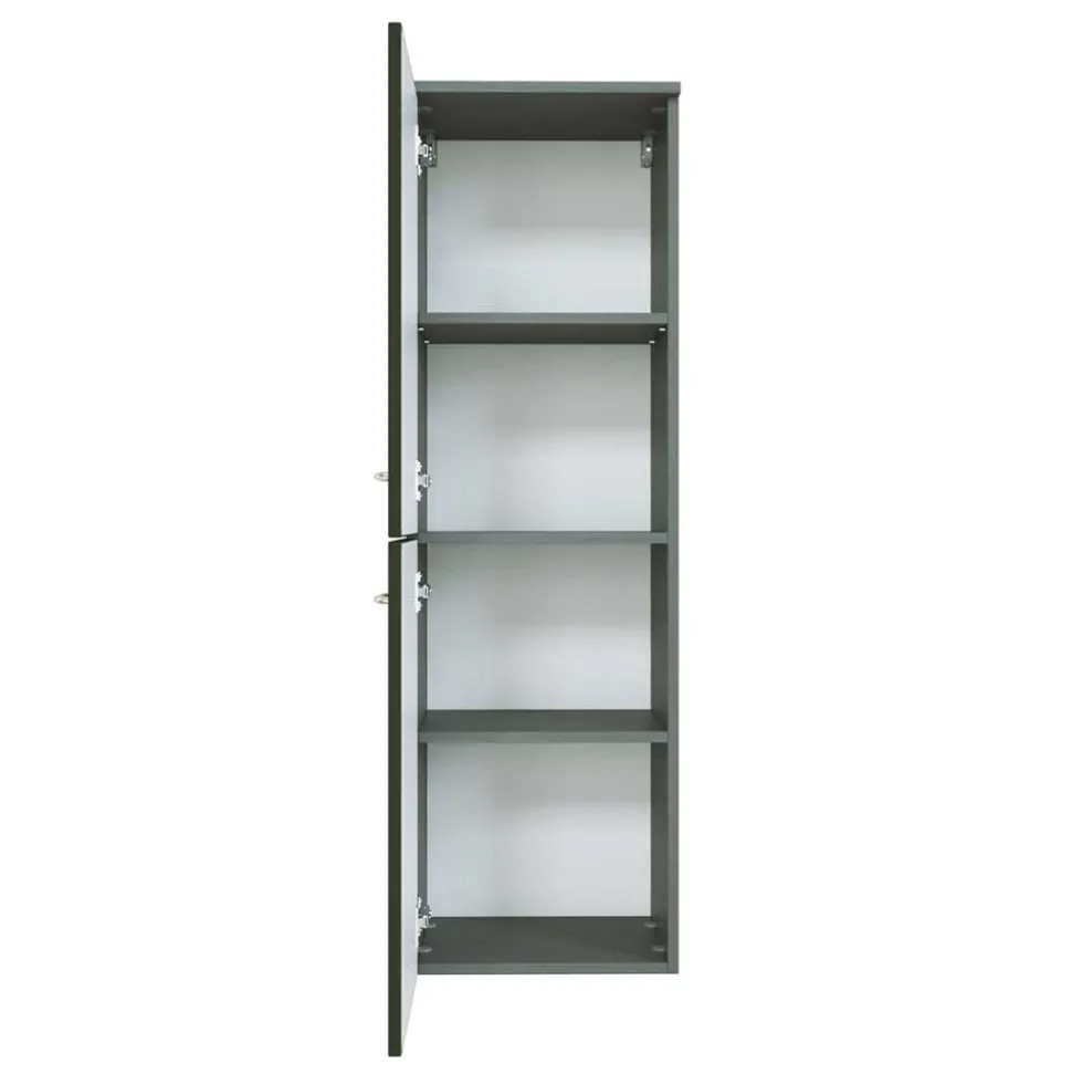 40cm breiter Midischrank fürs Bad Mladen in Hochglanz Dunkelgrau