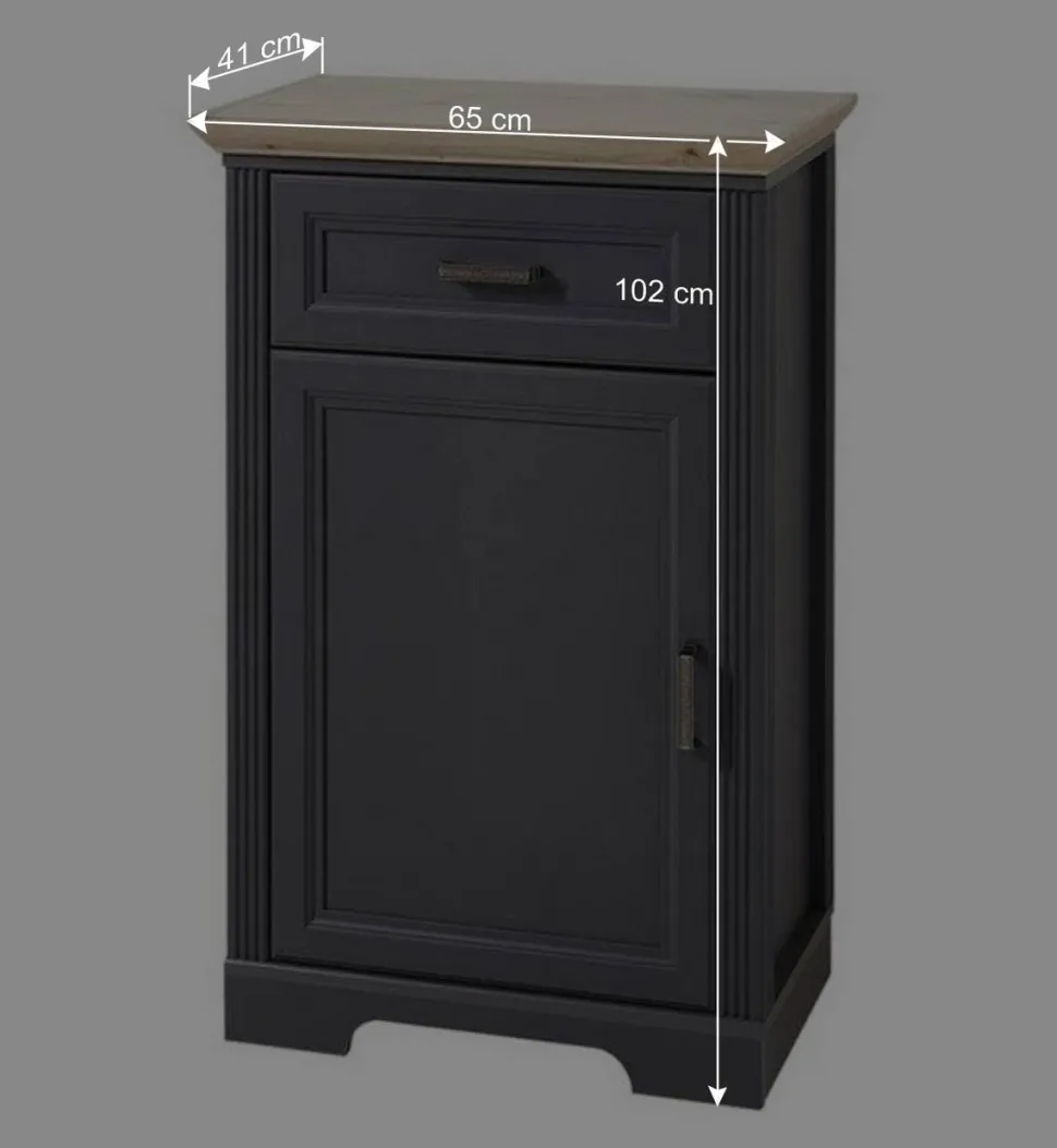 65cm breiter Schuhschrank mit einer Tür - Thumbs I