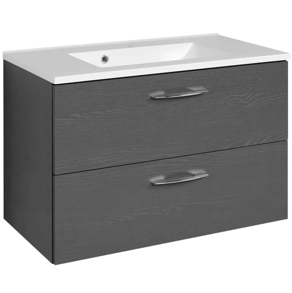 80cm breiter Waschtisch & Spiegelschrank - Juventuda (zweiteilig)