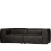 246cm breites 3-Sitzer Sofa in Schwarz - Haenja