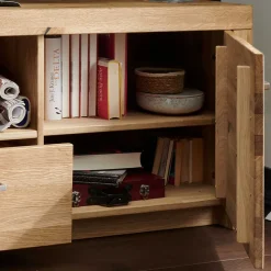 170cm breites TV Board aus geölter Wildeiche - Loitons