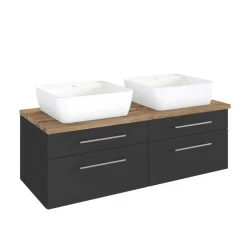 120cm Doppelwaschplatz in Grau Wildeiche - Estregos