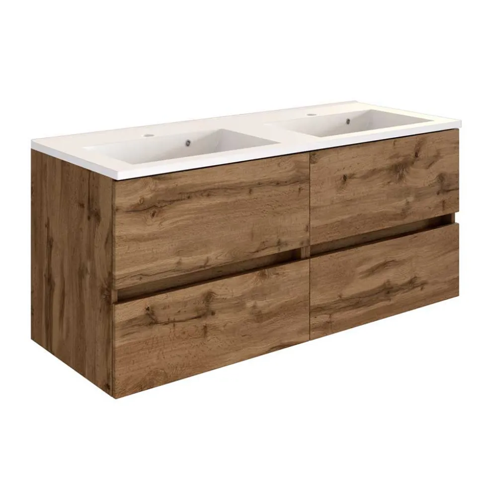 120cm Doppelwaschtisch in Wildeiche - Iliam