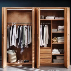 246cm Falttüren-Kleiderschrank Wildeiche - Mascadona