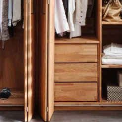 246cm Falttüren-Kleiderschrank Wildeiche - Mascadona