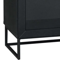 195cm hohe Industry Vitrine in Schwarz - Meciva