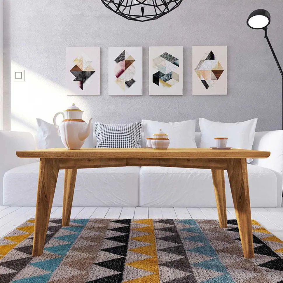 48cm hoher Holz Couchtisch aus Wildeiche - Eavy