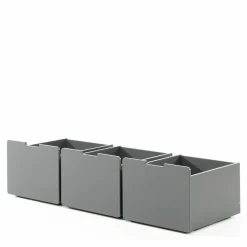 83cm hohes Kinder Hochbett in Grau lackiert - Quado