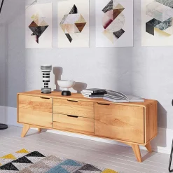 40cm hohes Lowboard in Kernbuche - Junola