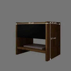 210cm Holzbett & Nachttische - Olbysca (dreiteilig)