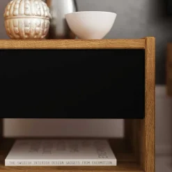 210cm Holzbett & Nachttische - Olbysca (dreiteilig)