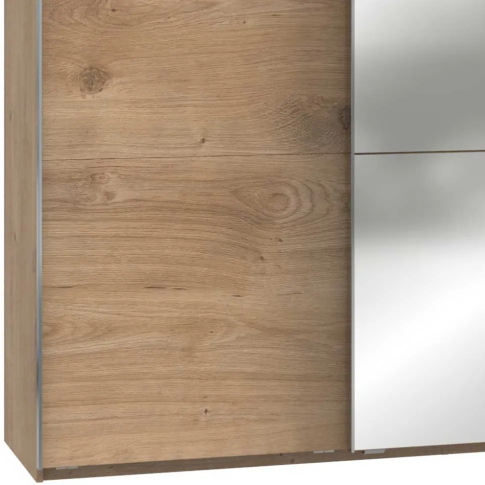 300cm Kleiderschrank in Plankeneiche mit Spiegeln - Dagidoyo