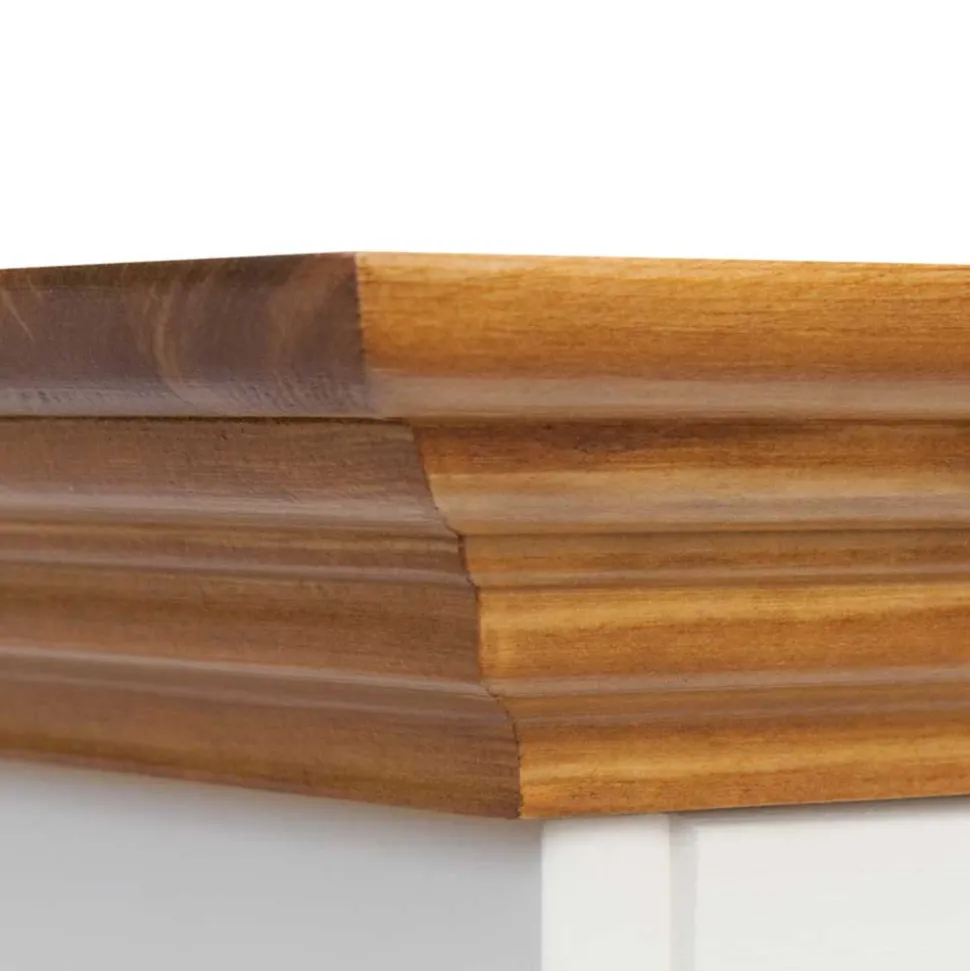 130cm Landhaus-Kommode mit Glaseinsatz - Bordona