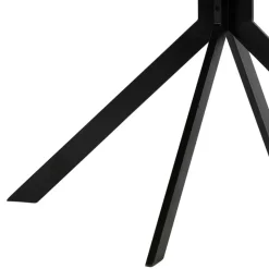 120cm runder Küchentisch in Schwarz - Alberus