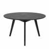 90cm runder Sofatisch in Schwarz lackiert - Vartana