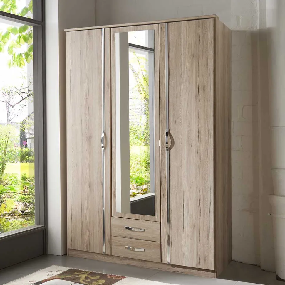 135cm Schlafzimmer Schrank in Eiche San Remo - Lagunara