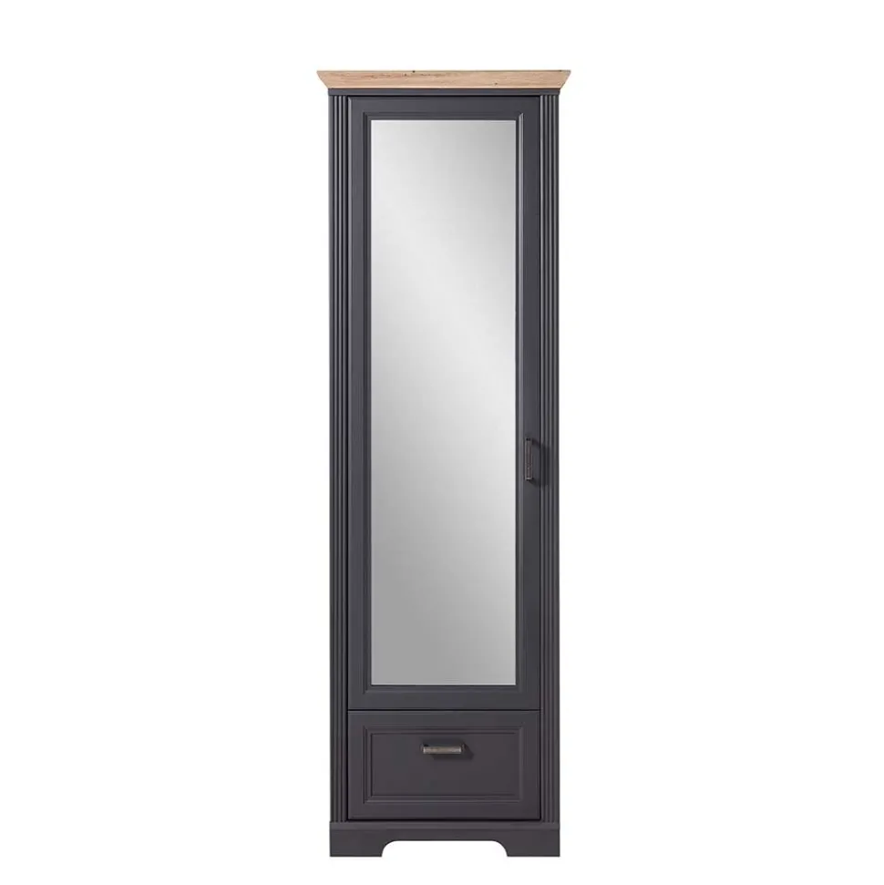 65cm schmaler Dielenschrank mit Spiegel Tür - Thumbs