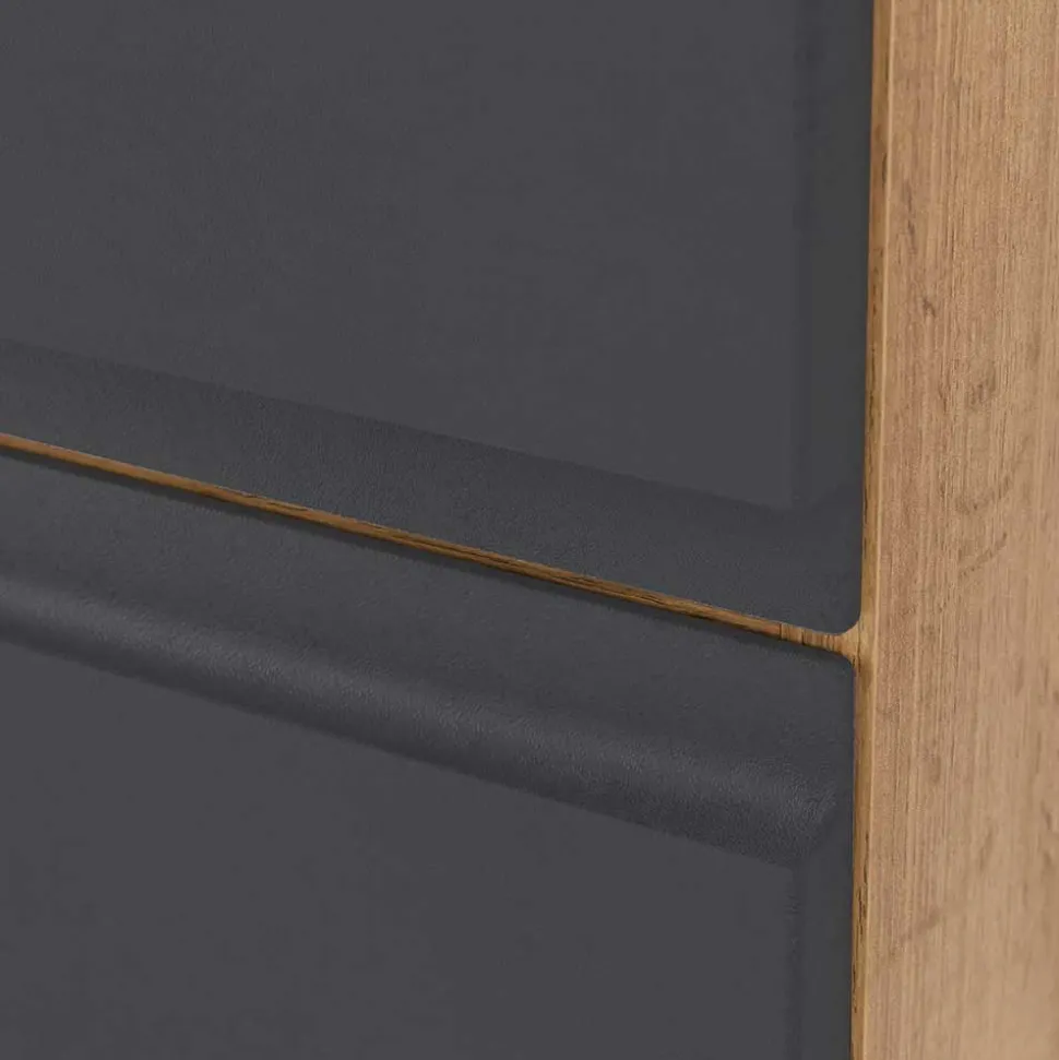 60cm Unterbeckenschrank in Grau & Wildeiche - Jambi