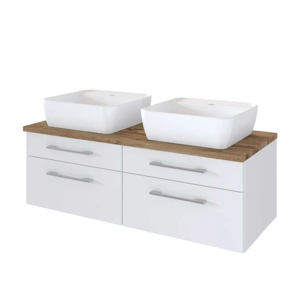 120cm Waschtisch für 2 Personen in Weiß - Enwicos