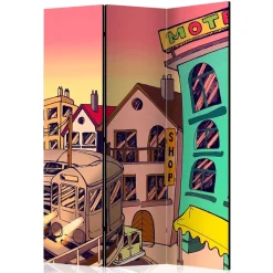Comic Motiv Paravent mit Stadt Ansicht - Barna
