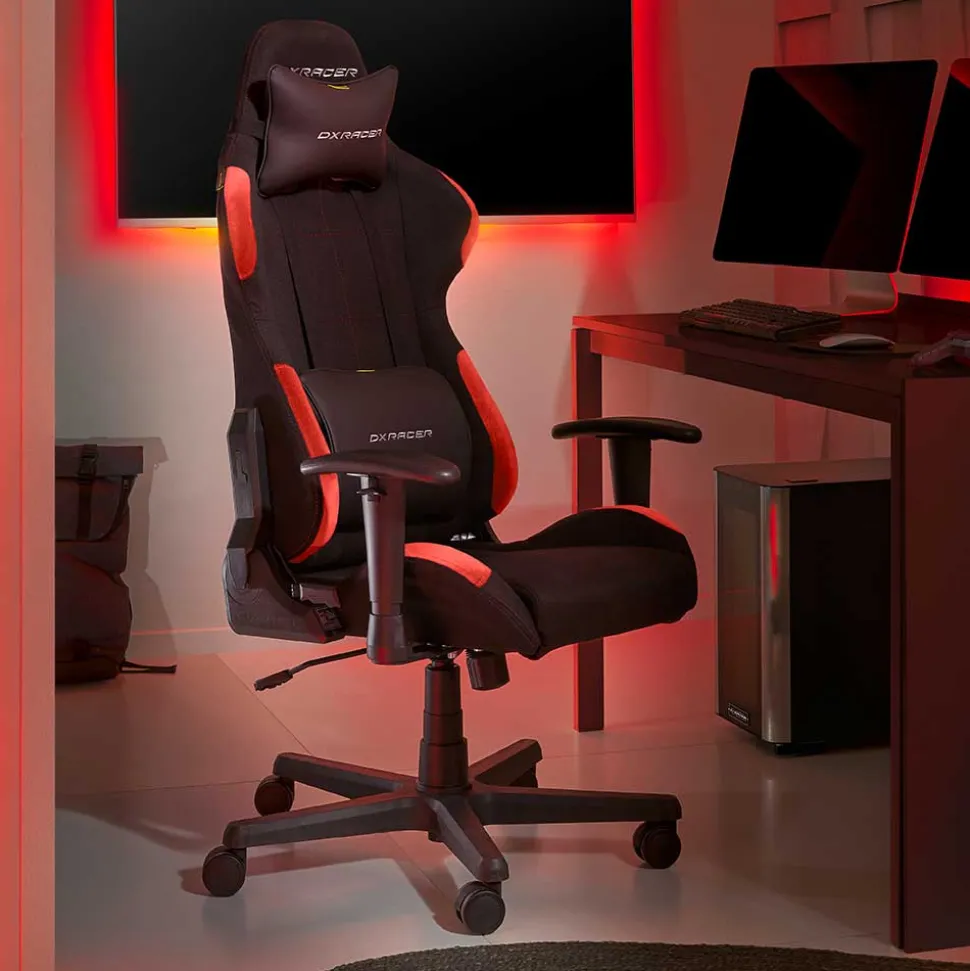 Computerstuhl für Gamer in Schwarz Rot - Gelvino