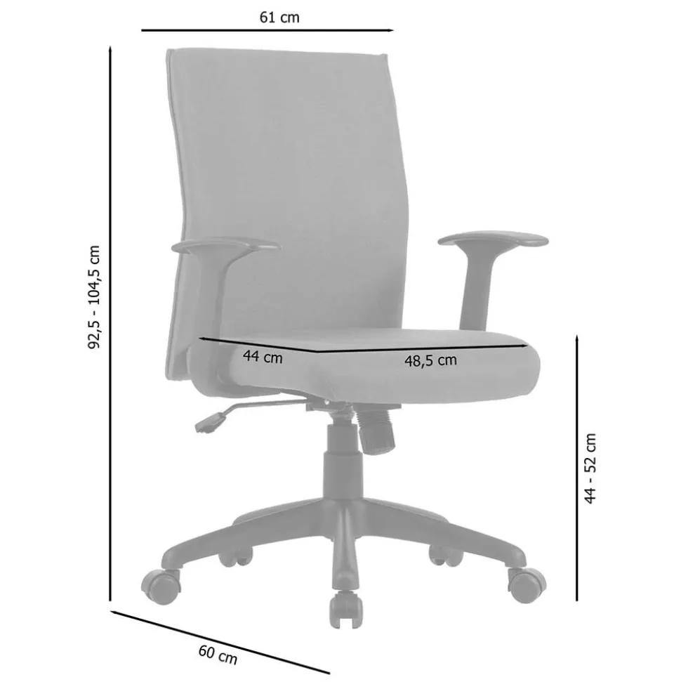 Computerstuhl in Gelbgrün Stoff - Binal