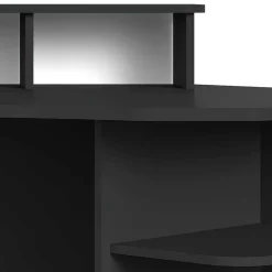 Computertisch in Schwarz mit Aufsatz - Iscian