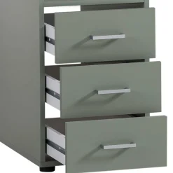 Computertisch mit Aufsatz in Graugrün - Tageda