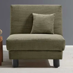 Cord Faltsessel in Grün - Bojan