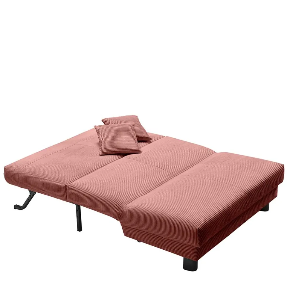 Cord Faltsofa in Rot 145x85x100 - Jannik