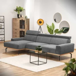 Cord L-Sofa mit verstellbarer Rückenhöhe - Jaypur