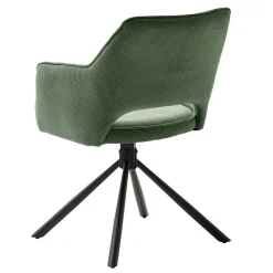 Cord Tischsessel in Oliv Grün - Emilio (2er Set)