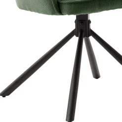 Cord Tischsessel in Oliv Grün - Emilio (2er Set)