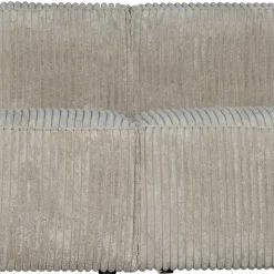 Cord Wohnzimmercouch in Beigegrau - Jamiesa