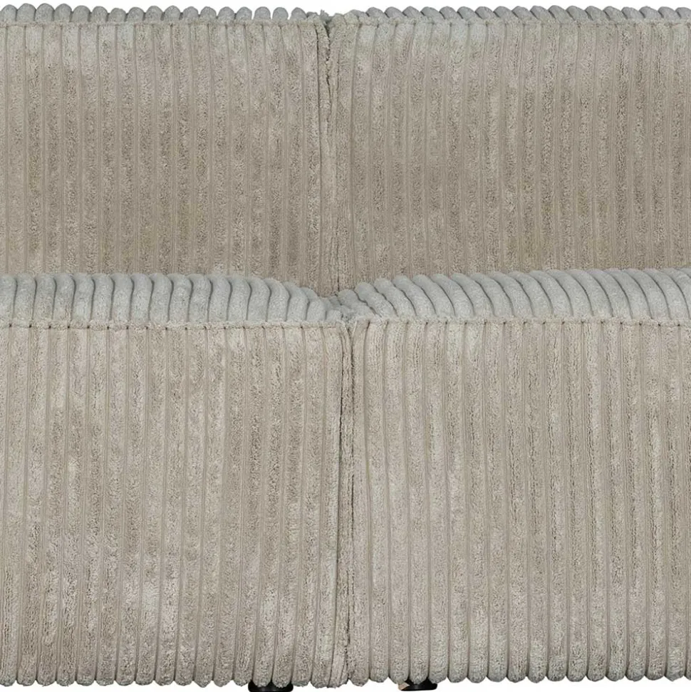 Cord Wohnzimmercouch in Beigegrau - Jamiesa