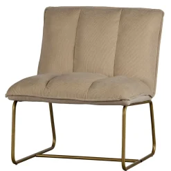 Cord Wohnzimmerstuhl in Beige - Velsamos