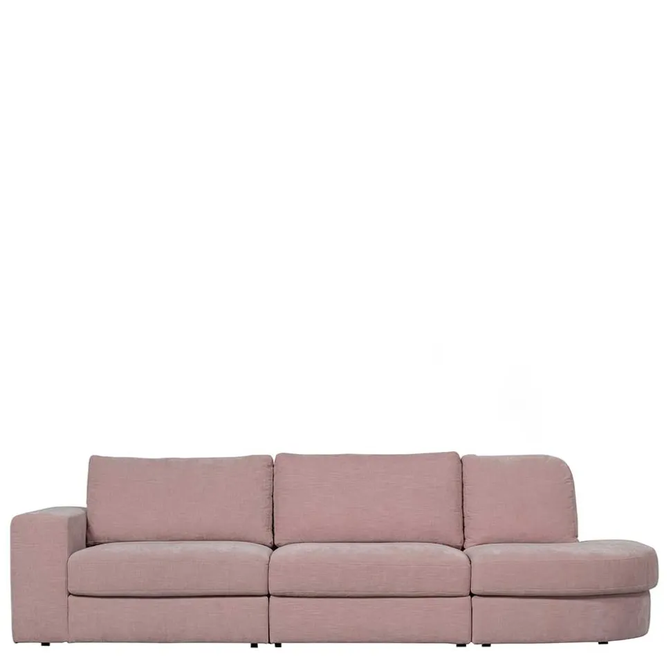 Couch mit Armlehne links in Rosa - Draschna