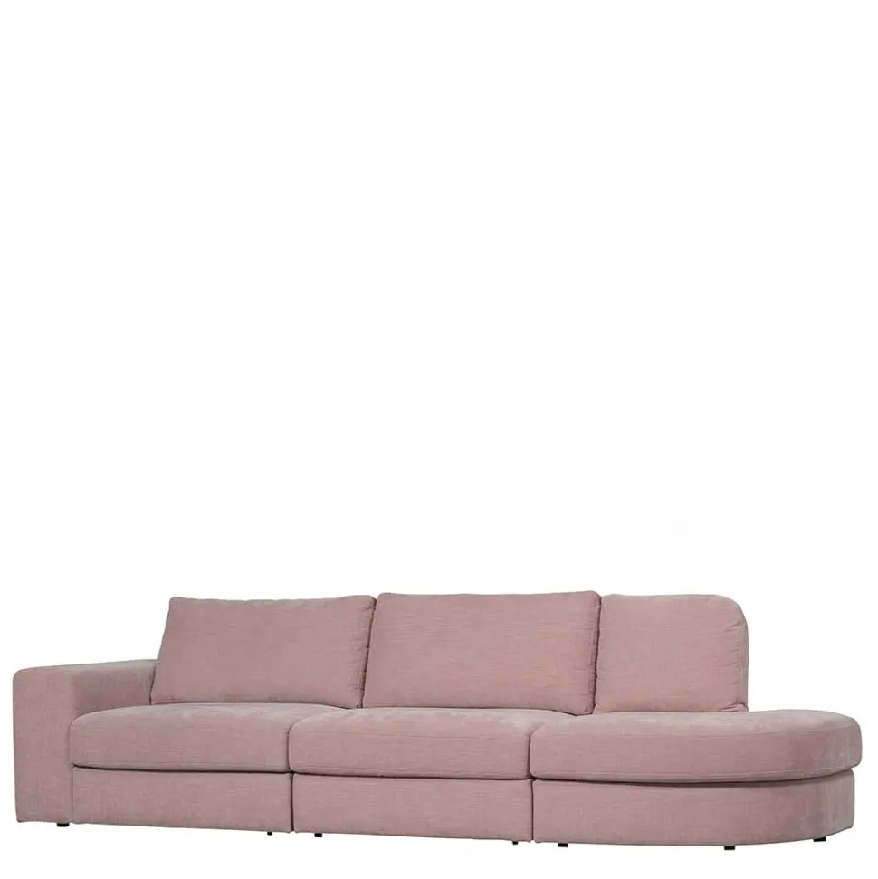 Couch mit Armlehne links in Rosa - Draschna