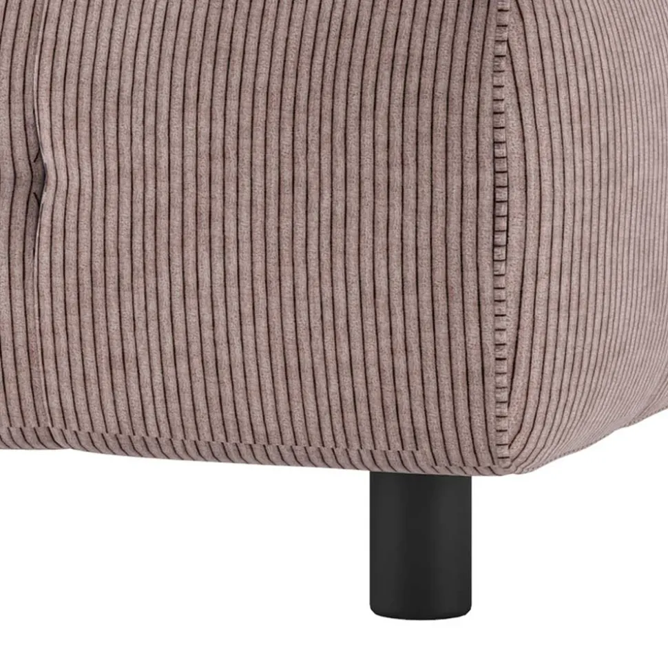 Couch Polsterhocker in Mauve Cord - Samorah