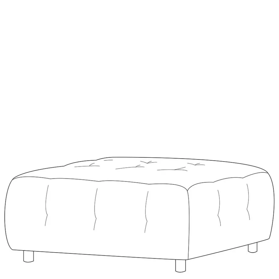 Couch Polsterhocker in Mauve Cord - Samorah