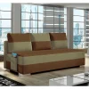 Couchbett mit Federkern in Rostbraun und Beige - Jemayno