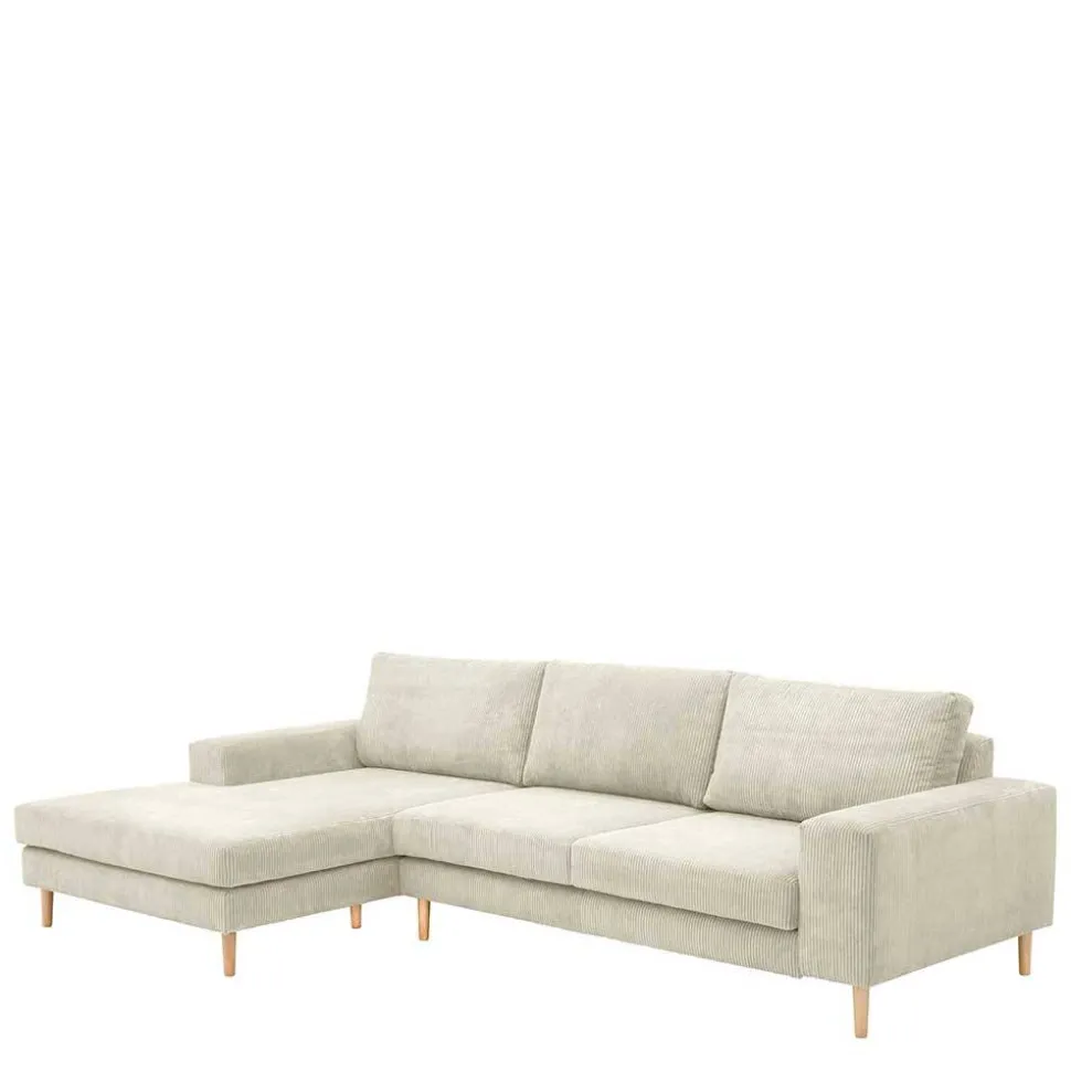 Couchecke in Cremeweiß Cordbezug - Zubella