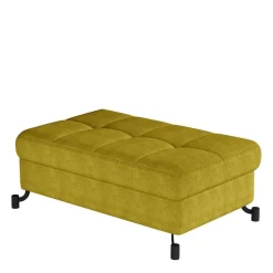 Couchhocker in Currygelb Stoffbezug - Tobrina