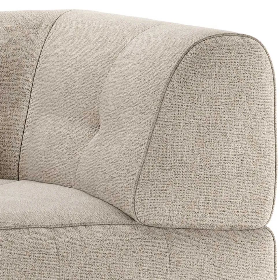 Couchmodul Ecke in Hellgrau meliert - Curtici